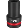 Milwaukee Shockwave Impact Duty 1" Drive 15/16" Deep 6 Point Socket 49-66-6503