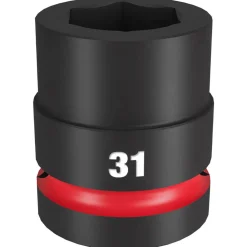Milwaukee Shockwave Impact Duty 1" Drive 31mm Standard 6 Point Socket 49-66-6596