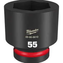 Milwaukee Shockwave Impact Duty 1" Drive 55mm Standard 6 Point Socket 49-66-6610