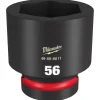 Milwaukee Shockwave Impact Duty 1" Drive 56mm Standard 6 Point Socket 49-66-6611