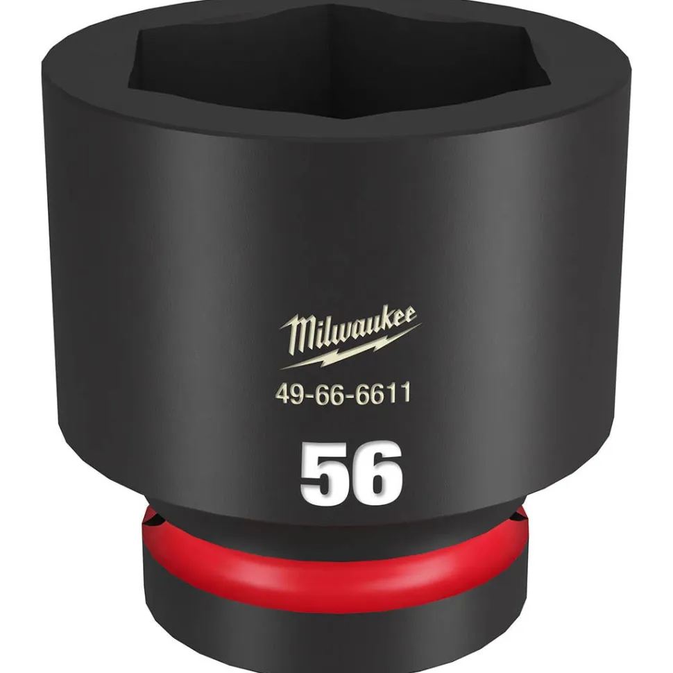 Milwaukee Shockwave Impact Duty 1" Drive 56mm Standard 6 Point Socket 49-66-6611