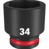 Milwaukee Shockwave Impact Duty 3/4" Drive 1-11/16" Standard 6 Point Socket 49-66-6318