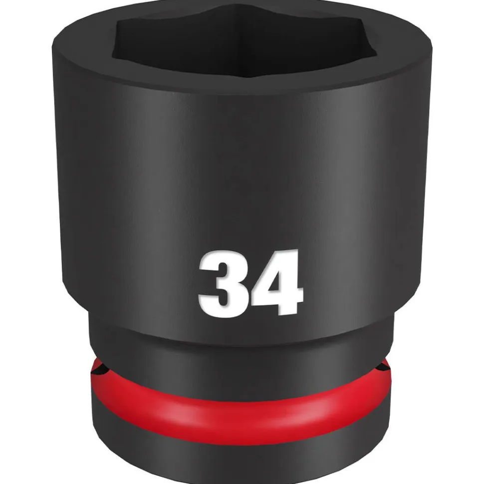 Milwaukee Shockwave Impact Duty 3/4" Drive 34mm Standard 6 Point Socket 49-66-6372