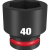 Milwaukee Shockwave Impact Duty 3/4" Drive 40mm Standard 6 Point Socket 49-66-6378