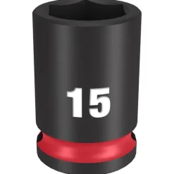 Milwaukee Shockwave Impact Duty 3/8'' Drive 15mm Standard 6 Point Socket 49-66-6139