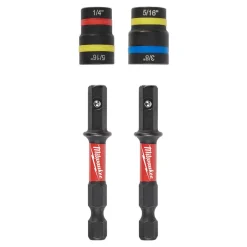 Milwaukee SHOCKWAVE Impact Duty QUIK-CLEAR 2-in-1 Magnetic Nut Driver Set 2PC 49-66-4565