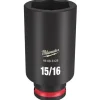 Milwaukee Shockwave Impact Duty 3/8'' Drive 15/16" Deep 6 Point Socket 49-66-6128