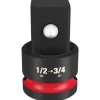 Milwaukee Shockwave Impact Duty 1/2" To 3/4" Drive Socket Adapter 49-66-6726