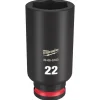 Milwaukee Shockwave Impact Duty 3/8" Drive 22mm Deep 6 Point Socket 49-66-6163