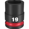 Milwaukee Shockwave Impact Duty 1/2" Drive 19mm Standard 6 Point Socket 49-66-6251