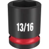 Milwaukee Shockwave Impact Duty 1/2" Drive 13/16" Standard 6 Point Socket 49-66-6207