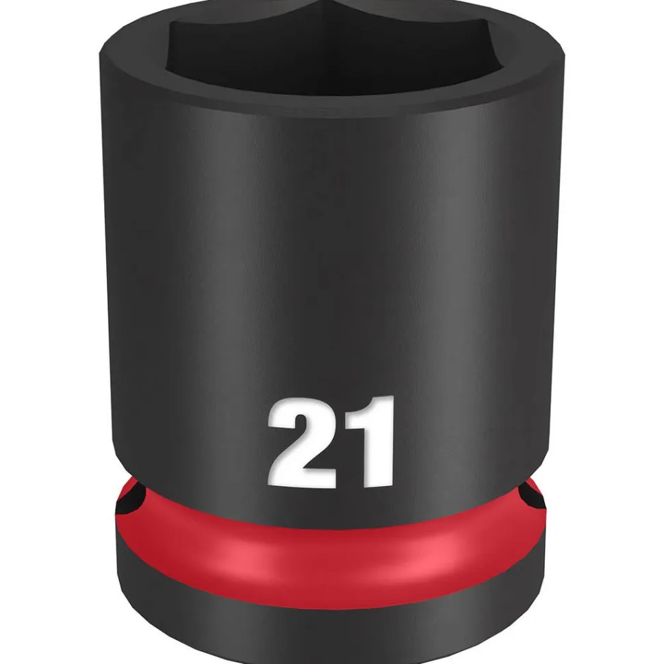 Milwaukee Shockwave Impact Duty 1/2" Drive 21mm Standard 6 Point Socket 49-66-6253
