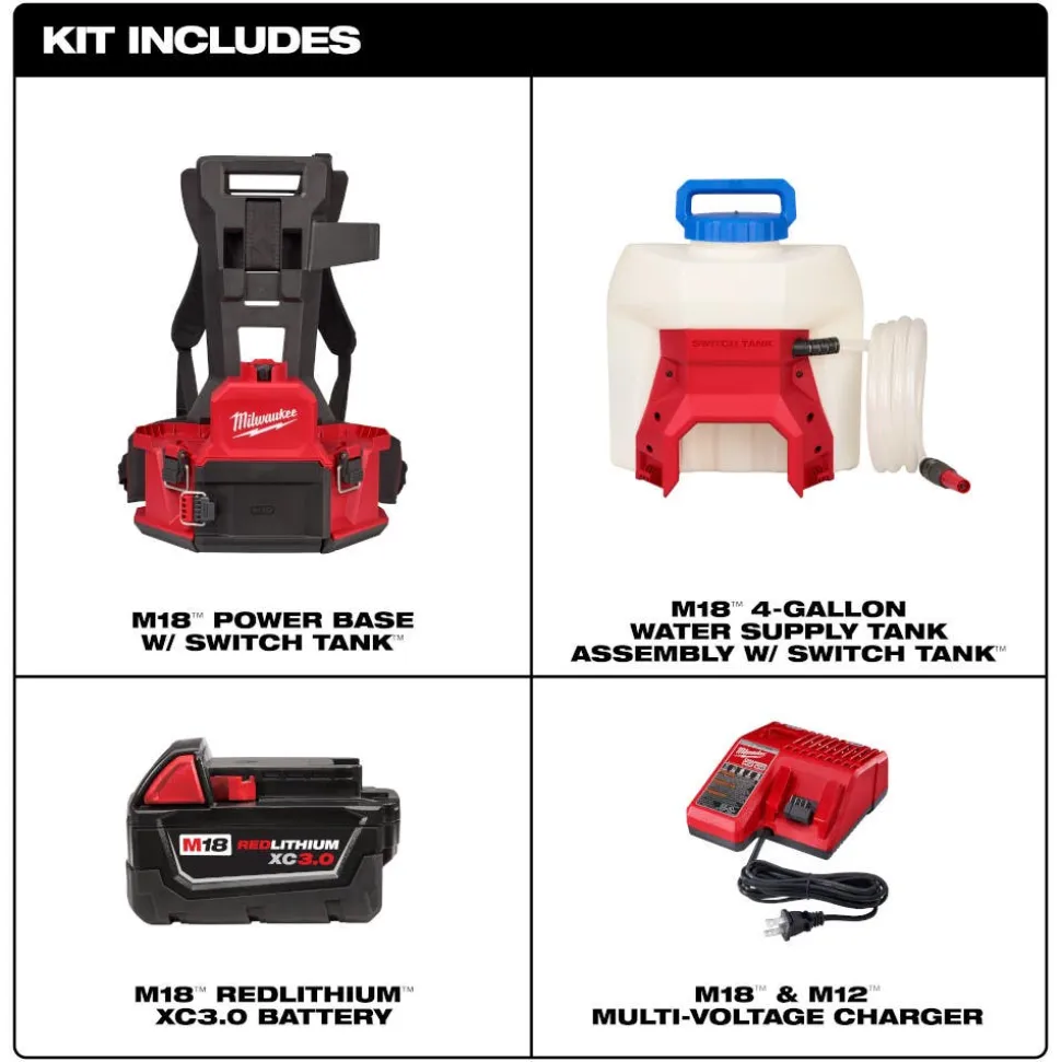Milwaukee Tool M18 4-Gallon Water Supply Kit w/ SWITCH TANK™ 3019-21WS
