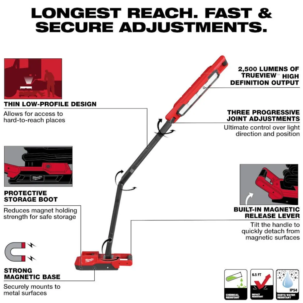 Milwaukee Tool M18 Magnetic Extendable Boom Light 2500 Lumens (Bare Tool) 2129-20