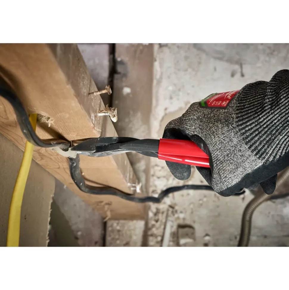 Milwaukee Tools 8" Angled Head Diagonal Dipped Grip Cutting Pliers (USA) MT508A