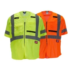 Milwaukee Tools ANSI Class 3 10 Pocket Safety Vest Hi-Vis Yellow 48-73-514Y