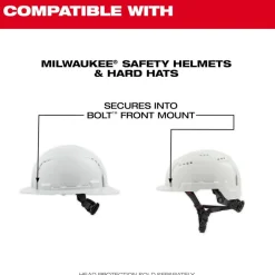 Milwaukee Tools BOLT Gasketed Eye Visor - Clear Dual Coat Lens (Compatible with Milwaukee BOLT Safety Helmets & BOLT Hard Hats) 48-73-1412