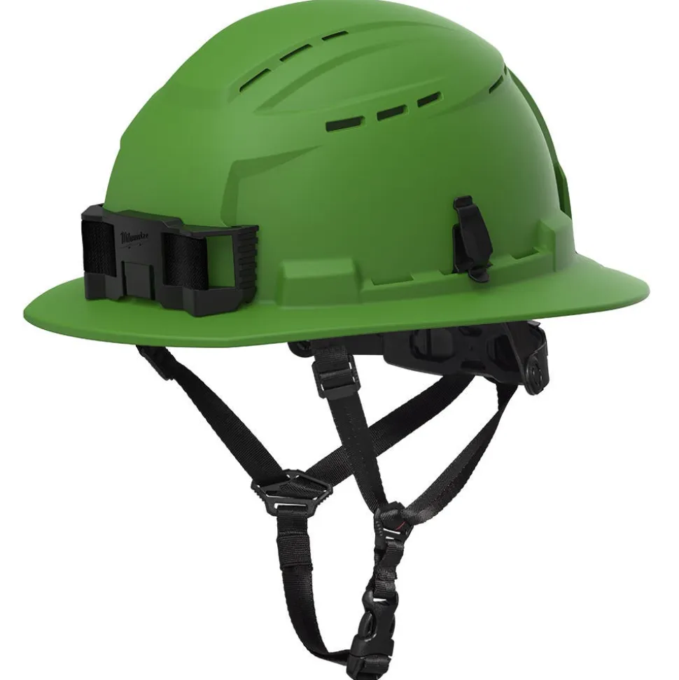 Milwaukee Tools BOLT™ Green Full Brim Vented Safety Helmet – Type 2, Class C 48-73-1690