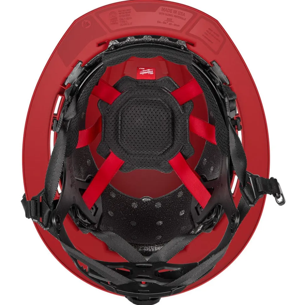 Milwaukee Tools BOLT™ Red Full Brim Vented Safety Helmet – Type 2, Class C 48-73-1658