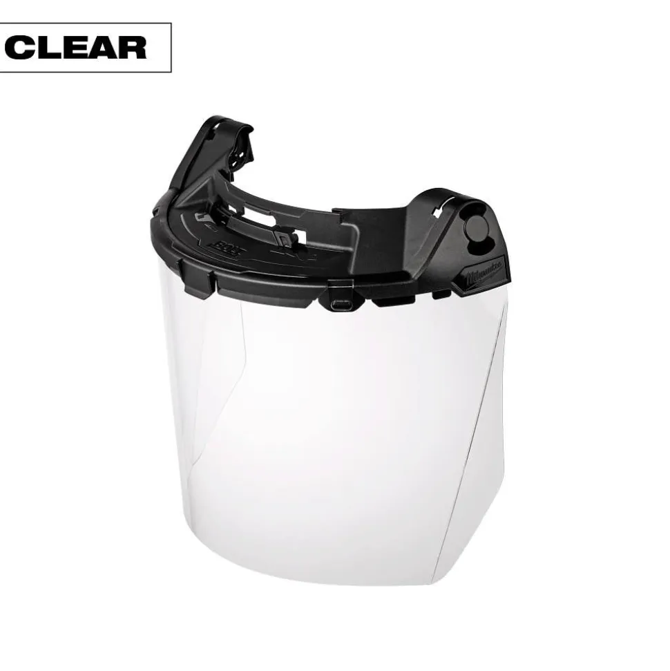 Milwaukee Tools BOLT Task Full Face Shield - Clear Uncoated Lens (Compatible with Milwaukee BOLT Safety Helmets & BOLT Hard Hats) 48-73-1460