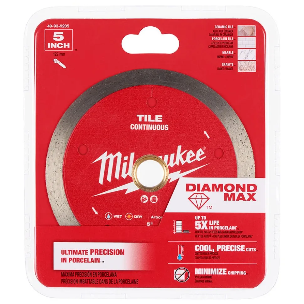 Milwaukee Tools 5" Diamond Max Continuous, Tile Diamond Blade 49-93-9205