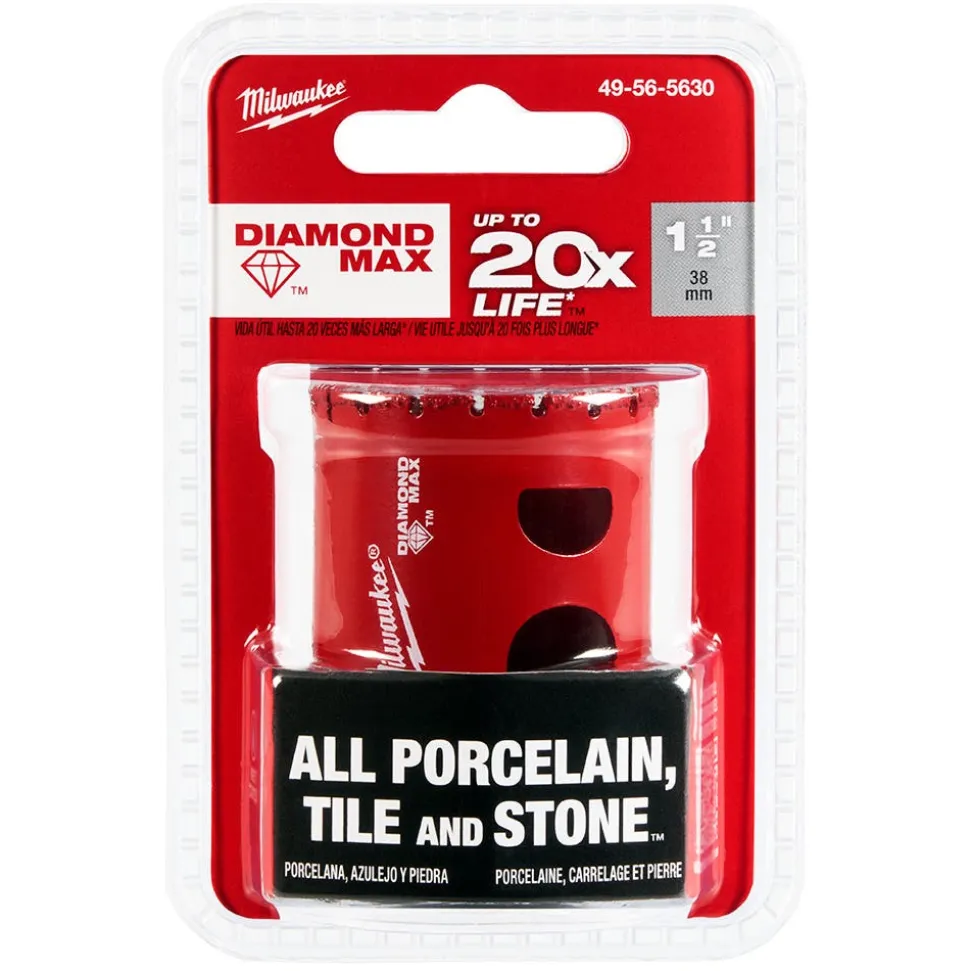 Milwaukee Tools 1-1/2" Diamond Max Hole Saw 49-56-5630