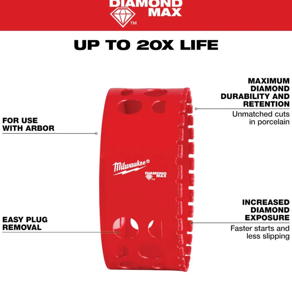 Milwaukee Tools 4" Diamond Max Hole Saw 49-56-5684