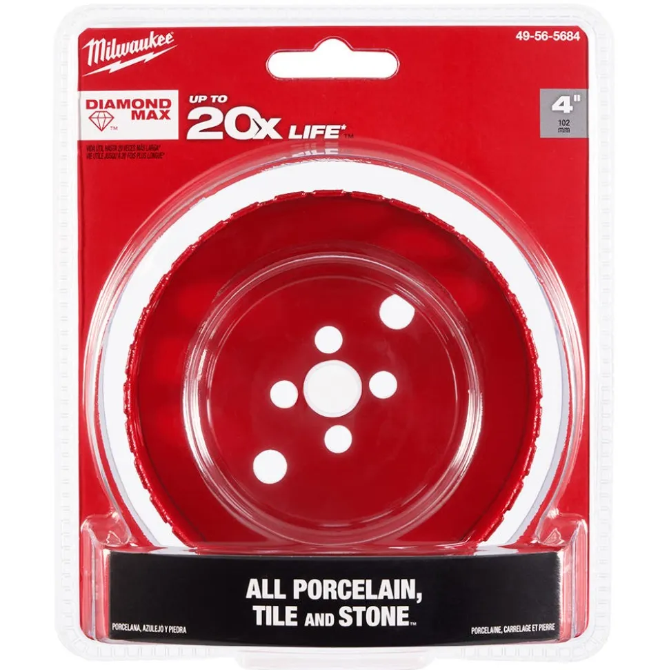 Milwaukee Tools 4" Diamond Max Hole Saw 49-56-5684