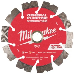Milwaukee Tools 5" Diamond Max Segmented Turbo, General Purpose Diamond Blade 49-93-9005