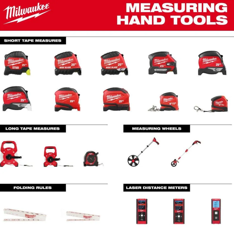 Milwaukee Tools 25ft Electrician's Magnetic Tape Measure 48-22-1027M