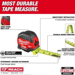 Milwaukee Tools 25ft STUD™ Tape Measure with Engineer's Scale 48-22-1425E