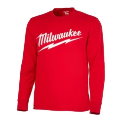 Milwaukee Tools Heavy Duty Long Sleeve with Logo T-Shirt Red 608R
