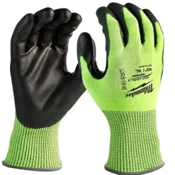 Milwaukee Tools Hi-Vis Cut Level 4 Polyurethane Dipped Gloves 48-73-894