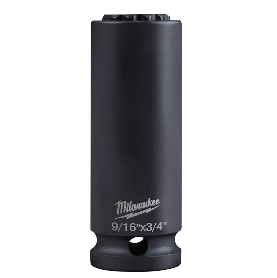 Milwaukee Tool SHOCKWAVE 9/16" x 3/4" Lineman's 12PT 2-in-1 Socket 49-66-5121