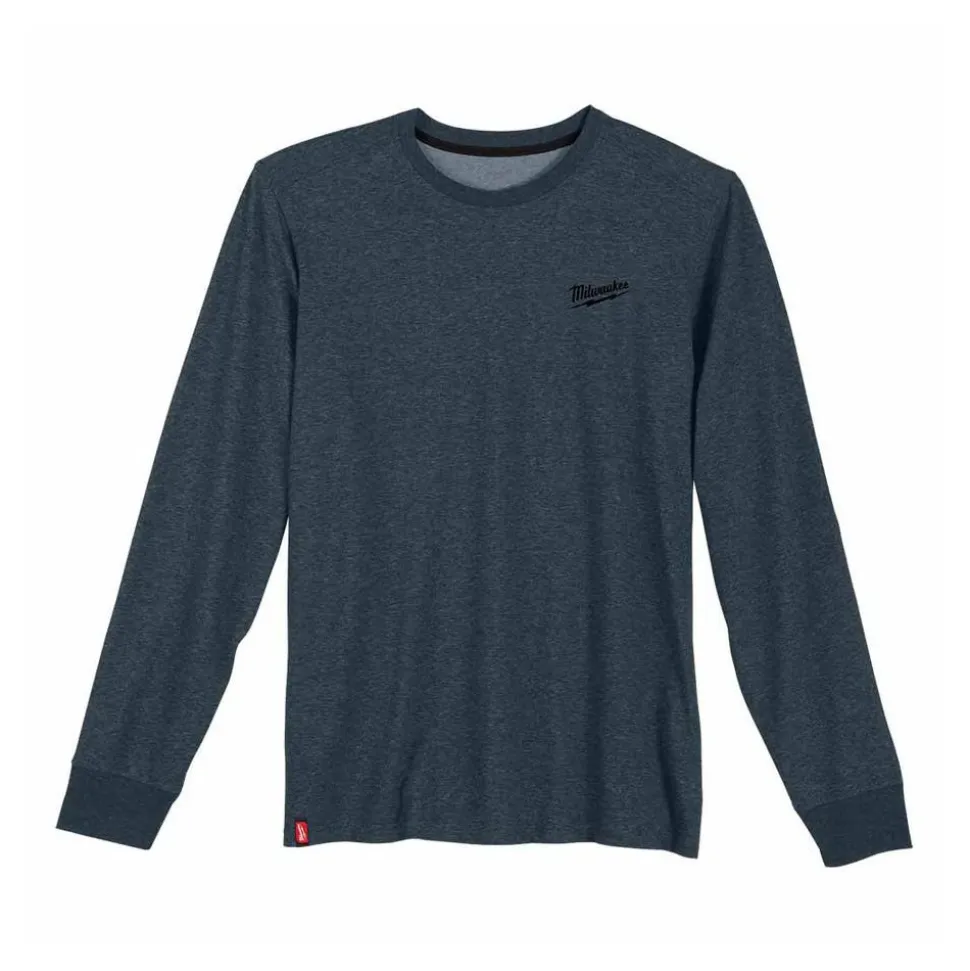 Milwaukee Tools Hybrid Long Sleeve Work T-Shirt Blue 604BL