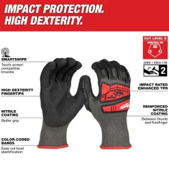 Milwaukee Tools Impact Cut 5 Nitrile Dip Glove 48-73-815