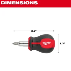 Milwaukee Tools 6-IN-1 Stubby Multi-Bit Screwdriver 48-22-2762