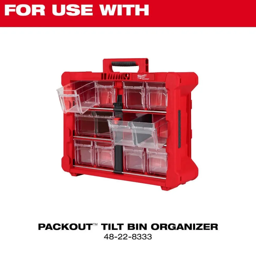 Milwaukee Tools Large Bin for PACKOUT Tilt Bin Organizer 48-22-8434