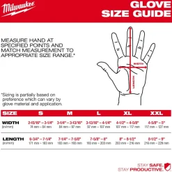 Milwaukee Tools Lightweight Glove With Flexible Cuff 48-73