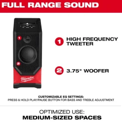 Milwaukee Tools M18 Bluetooth Jobsite Speaker 2954-20