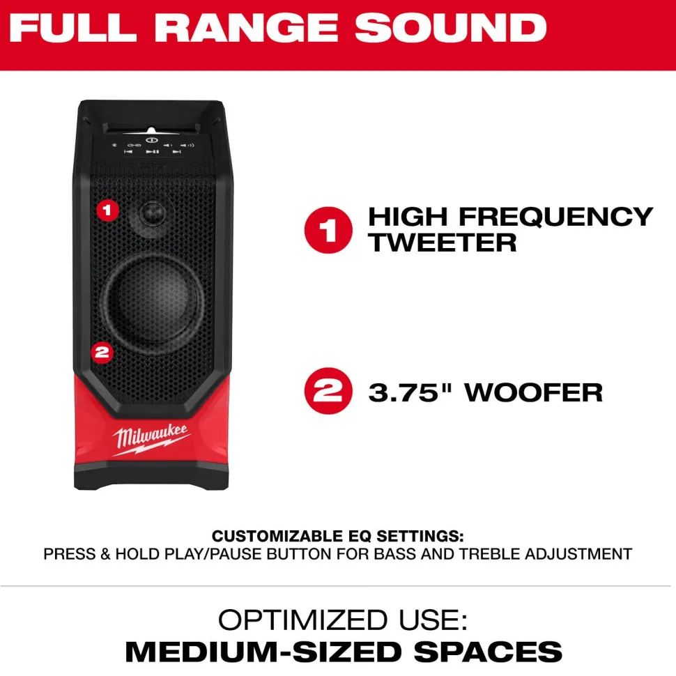 Milwaukee Tools M18 Bluetooth Jobsite Speaker 2954-20