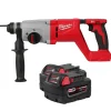 Milwaukee Tools M18 Brushless 1" SDS Plus D-Handle Rotary Hammer w/ 2 PACK Red Lithium 5.0 Ah XC Batteries
