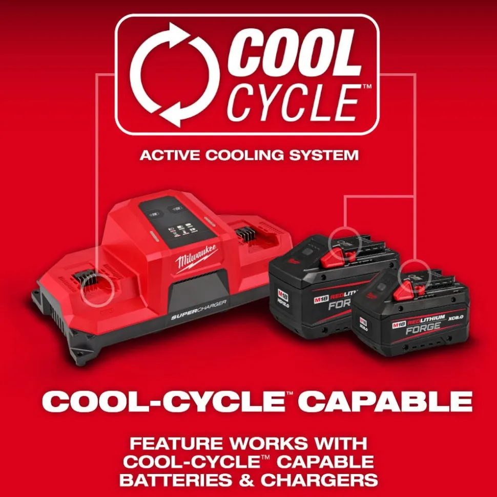 Milwaukee Tools M18 Dual Bay Simultaneous Super Charger w/ 4 Point Mounting 48-59-1816