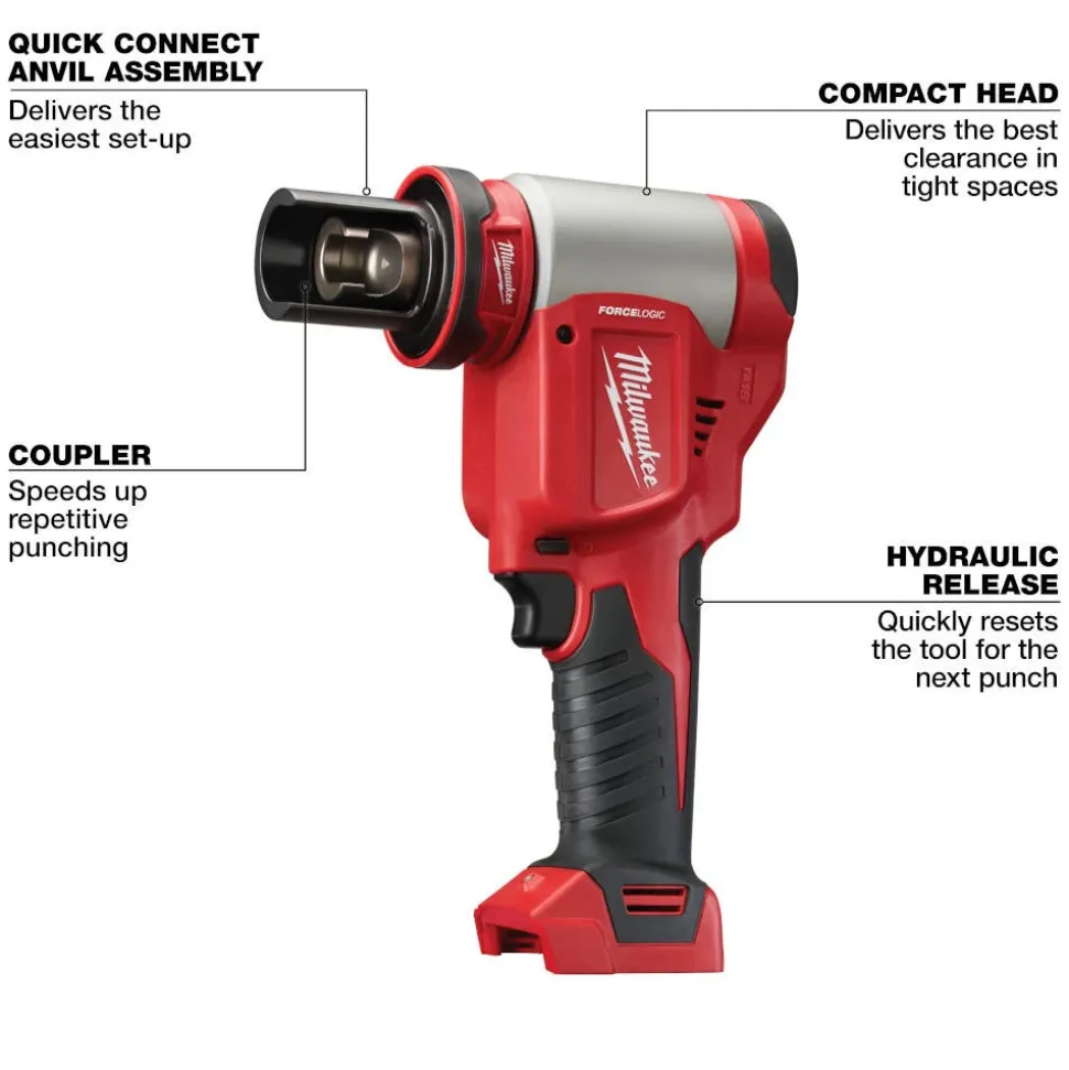 Milwaukee Tools M18™ FORCE LOGIC™ 10 Ton Knockout Tool 1/2" to 2" 2676-02