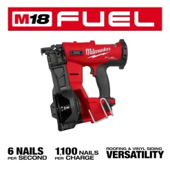 Milwaukee Tools M18 FUEL Coil Roofing Nailer Kit 2909-21