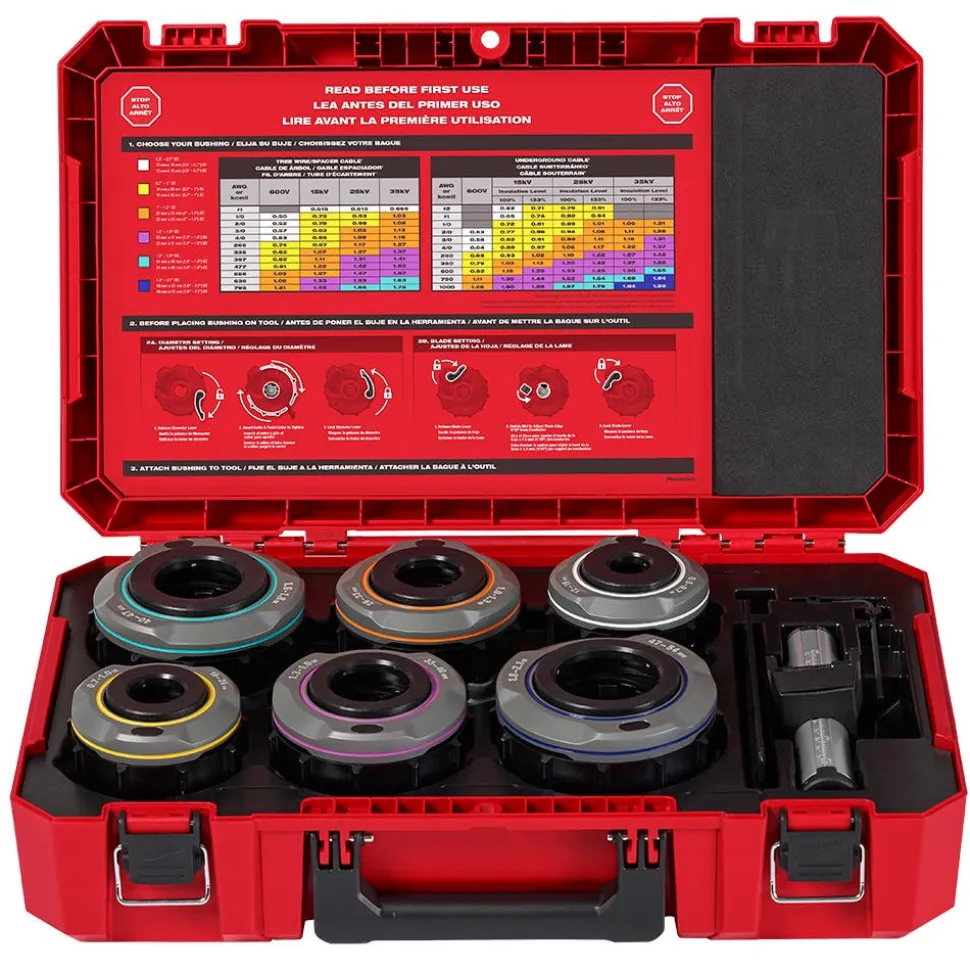 Milwaukee Tools M18 FUEL™ Covered Conductor Cable Stripper Kit w/ Adjustable Bushings 2937-21