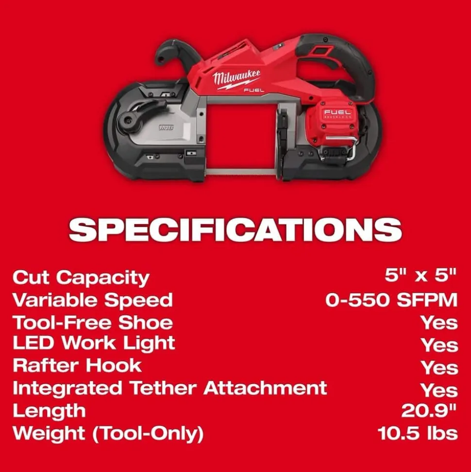 Milwaukee Tools M18 FUEL Deep Cut Band Saw 2929-20