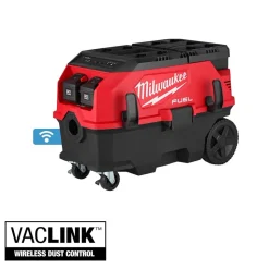 Milwaukee Tools M18 FUELâ„¢ 9 Gallon Dual Battery or AC / PACKOUTâ„¢ / VACLINKâ„¢ Wet/Dry Dust Extractor Vac (12.0Ah) Kit 0888-22HD