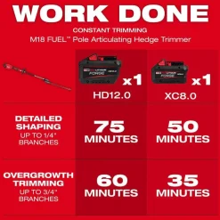 Milwaukee Tools M18 FUEL Pole Articulating Hedge Trimmer Kit 3012-21