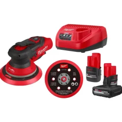 Milwaukee Tools M12 FUEL 6" Random Orbital Sander Kit (3/16") 2585-22CX